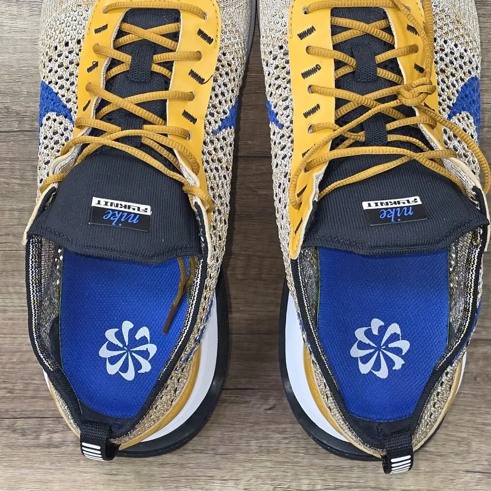 Nike Air Max Flyknit Racer Men's Size 13 Elemental Gold Running Shoes FD2764-700
